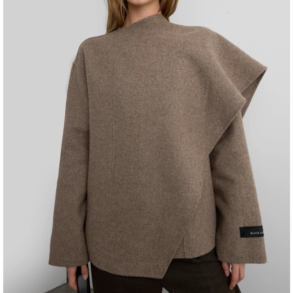 Nwt Wool/Cashmere Scarf Coat